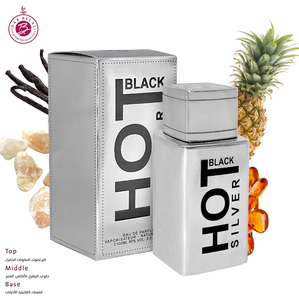 HOT BLACK SILVER Perfume  100 ML - Bernard Dimitri