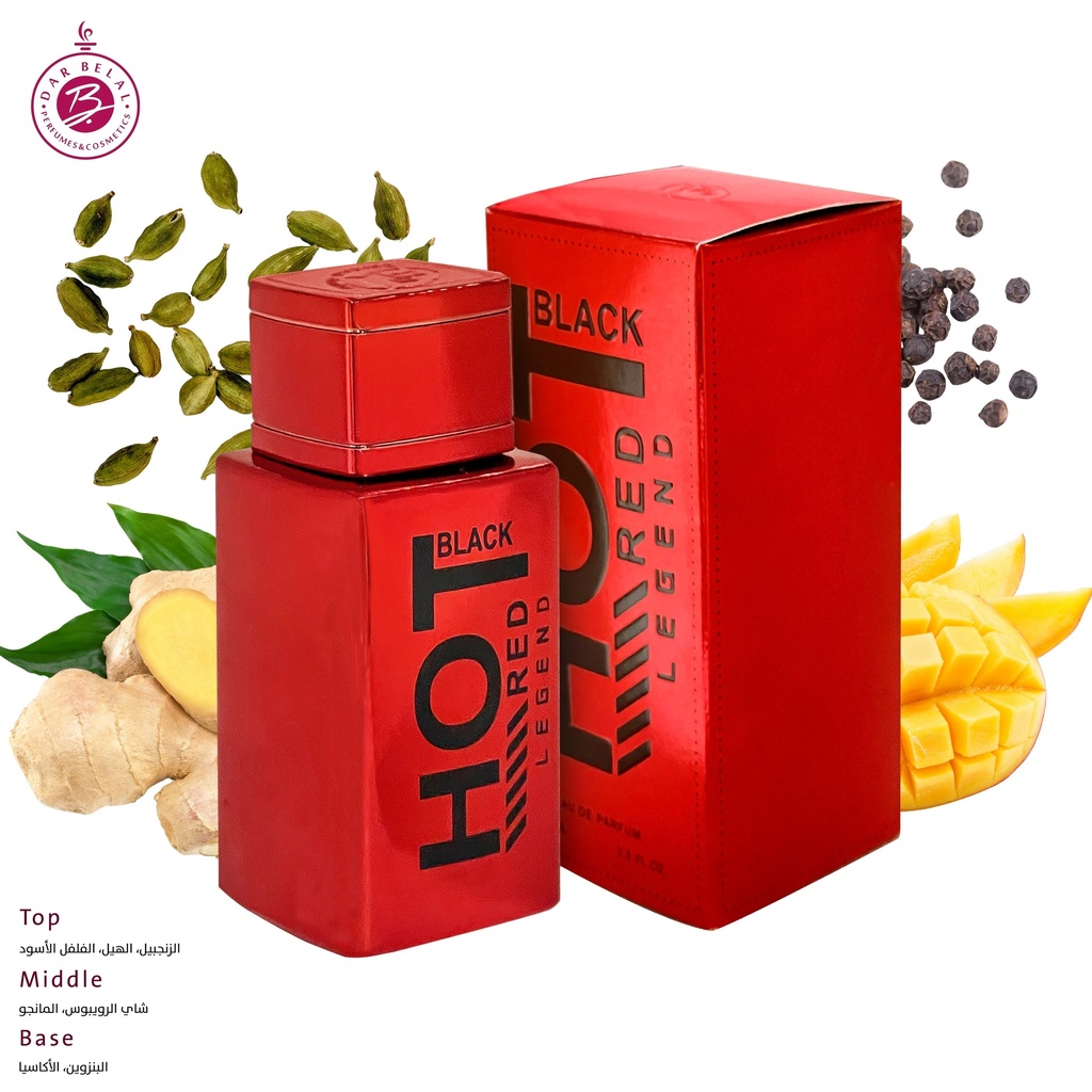 HOT BLACK RED Perfume  100 ML - Bernard Dimitri