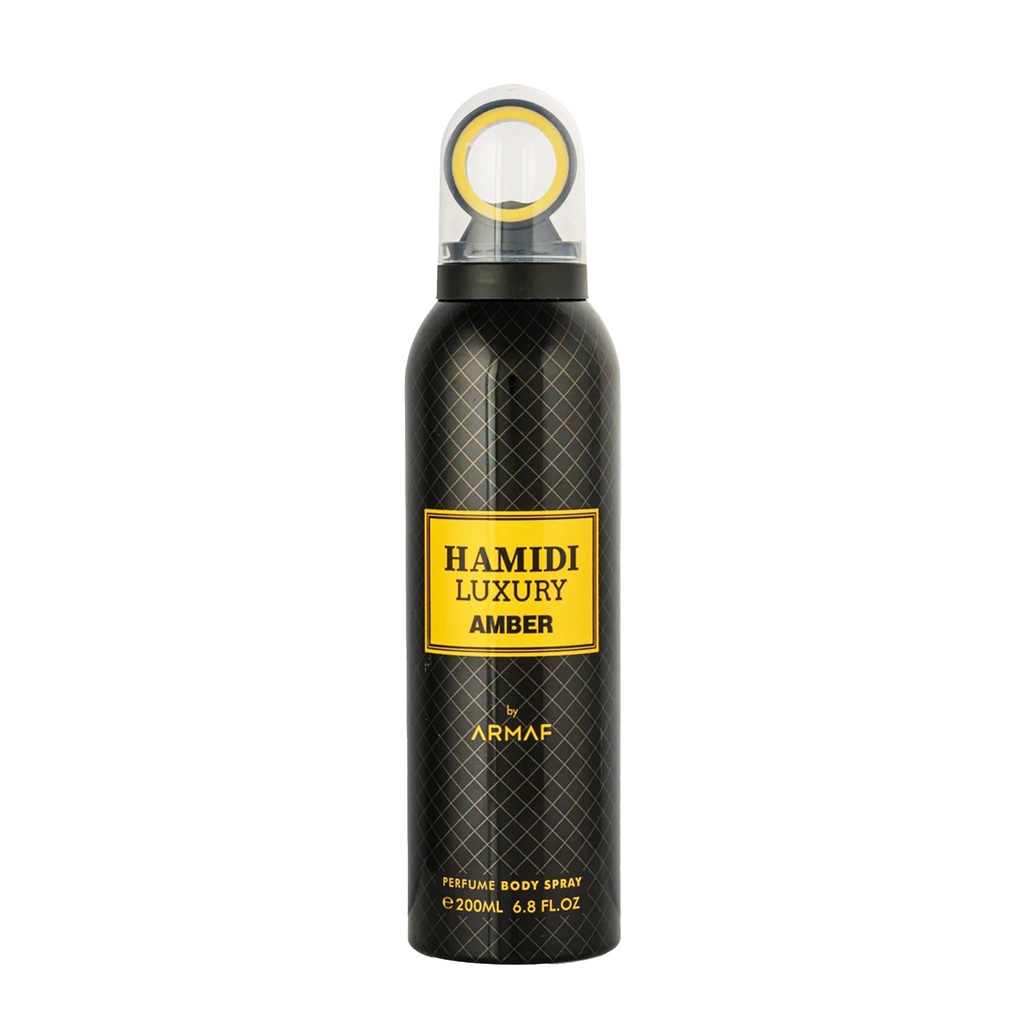 Amber Non Alcoholic Deodrant Perfumed Body Spray  200 ML - Luxury Collection By Hamidi