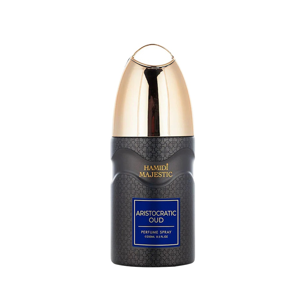 Aristocratic Oud Non Alcoholic Deodrant Perfumed Body Spray  250 ML - Majestic Collection By Hamidi
