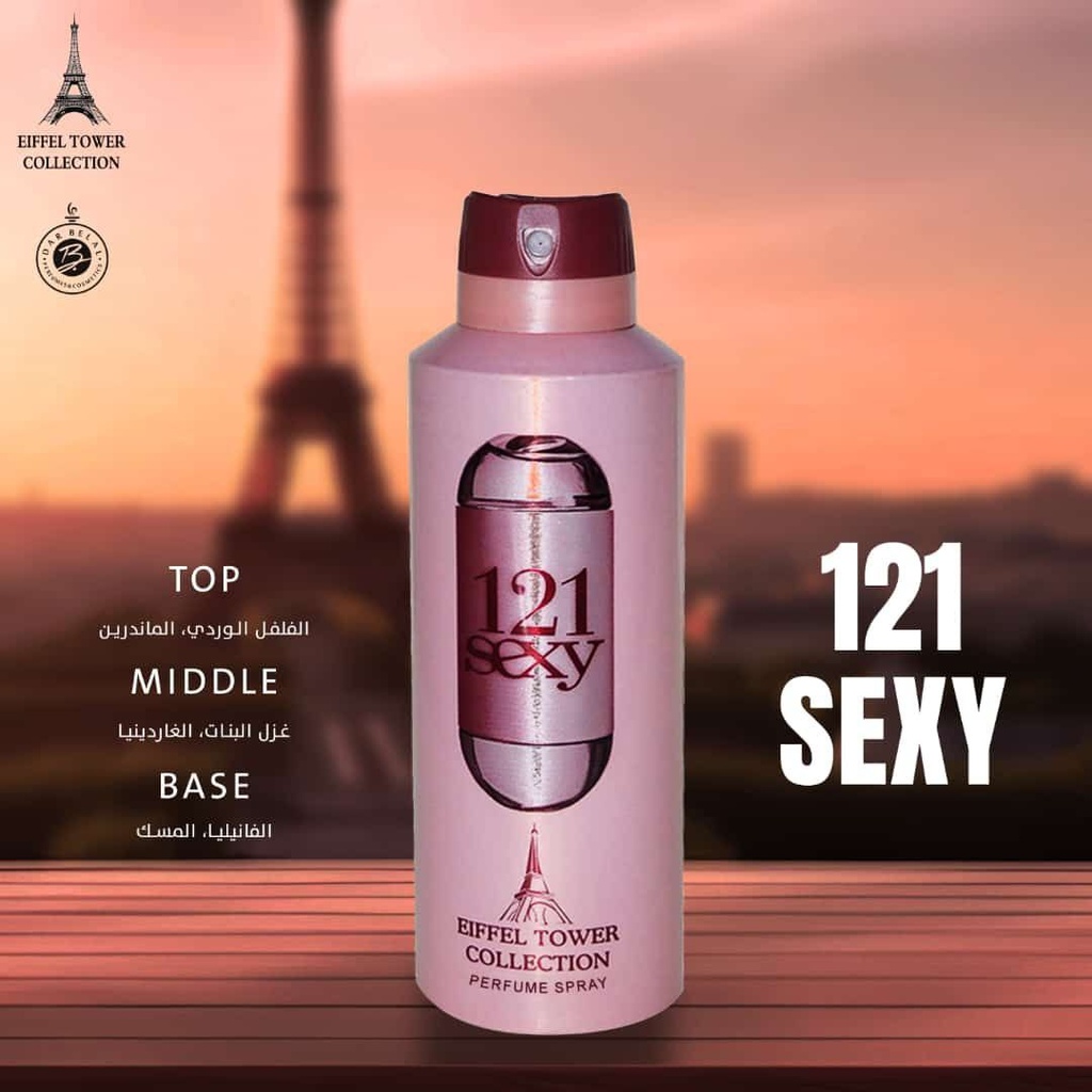 121 Sexy Women Deodorant Perfume Body Spray  200 ML -  By Eiffel Tower