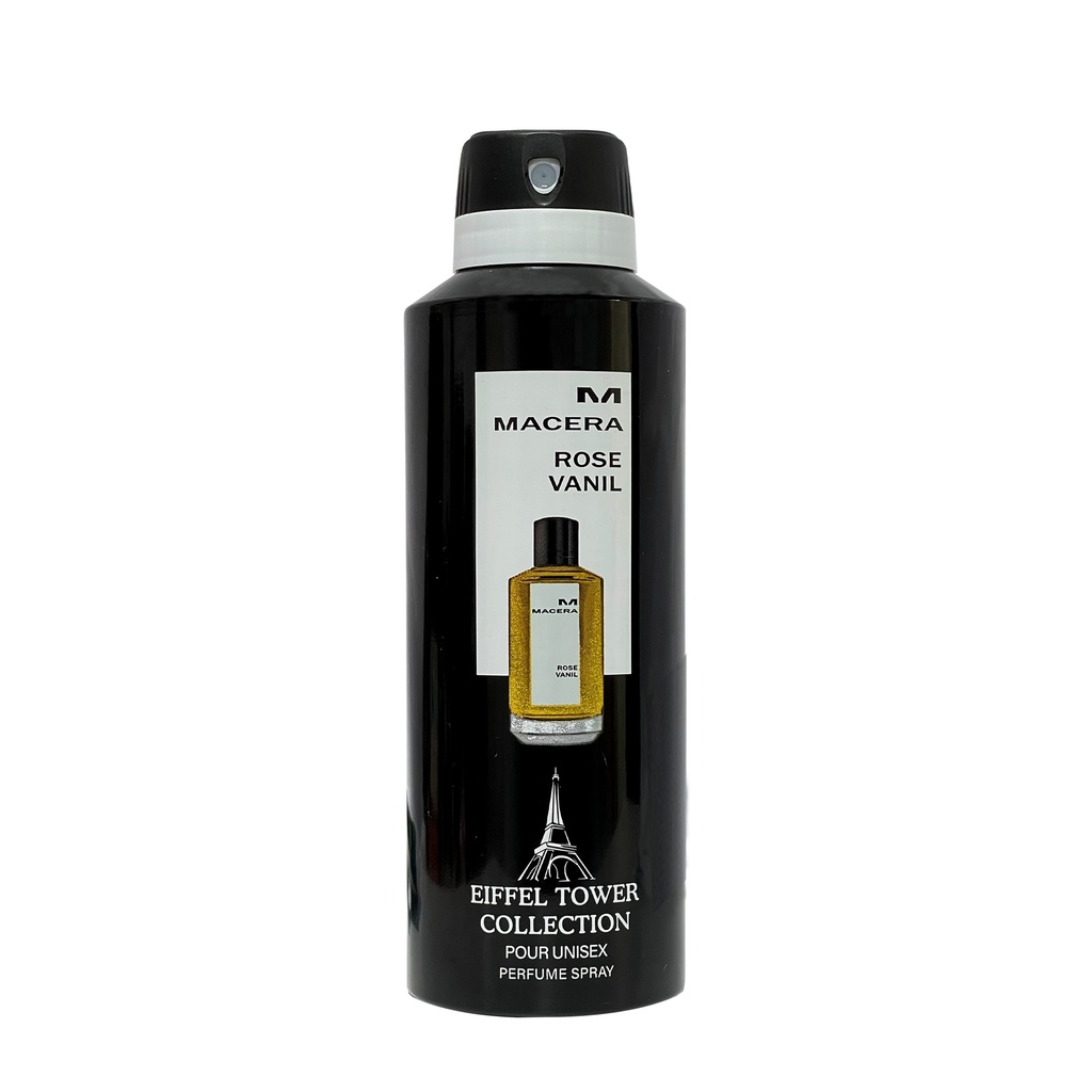 Macera Rose Vanil Deodorant Perfumed Body Spray  200 ML -  By Eiffel Tower