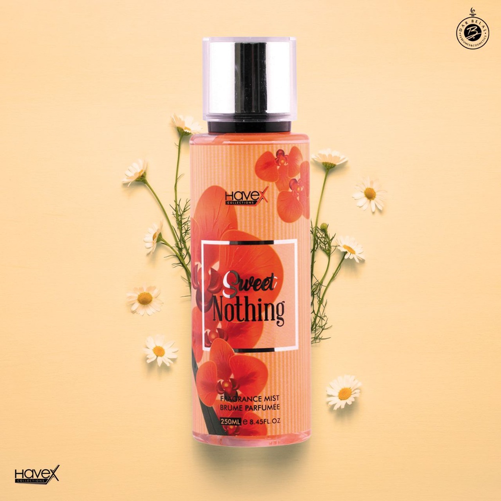 Sweet Nothing Non Alcoholic Body & Hair Mist  250 ML - Flowery Collection By Havex