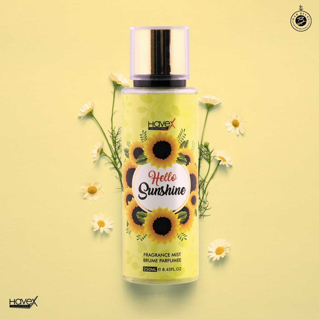 Hello Sunshine Non Alcoholic Body & Hair Mist  250 ML - Flowery Collection By Havex