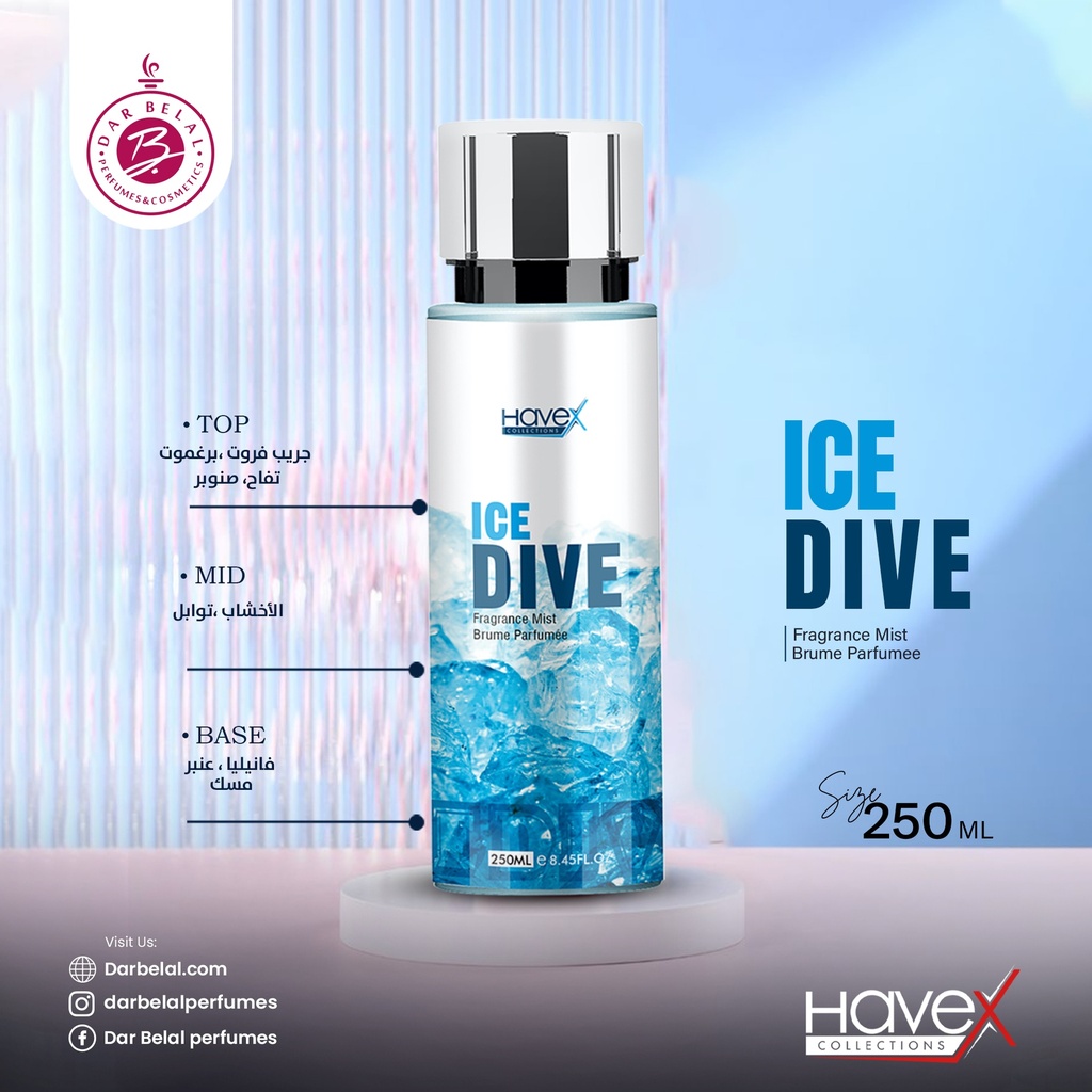 Ice Dive Body Mist  250 ML - Original Collection By Havex