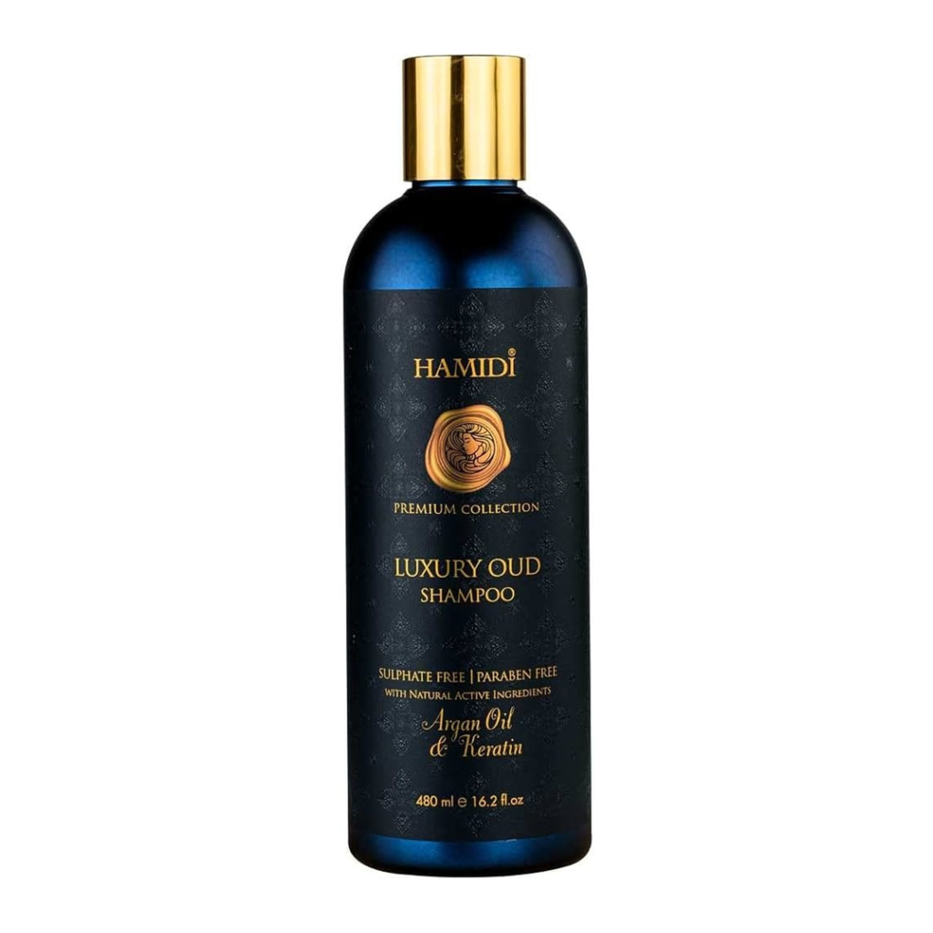 With Argan Oil & Keratin & Oud Smell Shampoo  480 ML - Luxury Collection By Hamidi