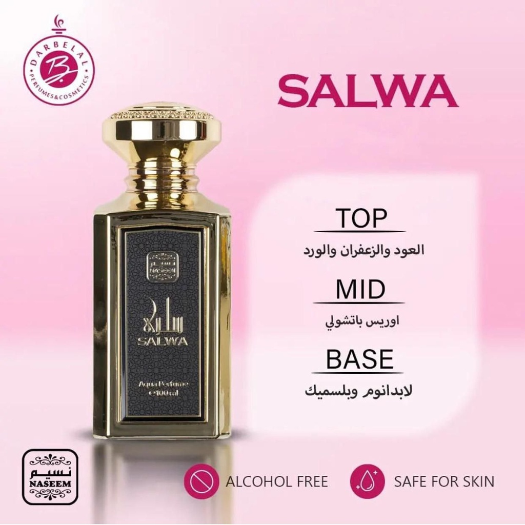 Salwa Non Alcoholic Perfume  100 ML - Fancy Collection By Naseem