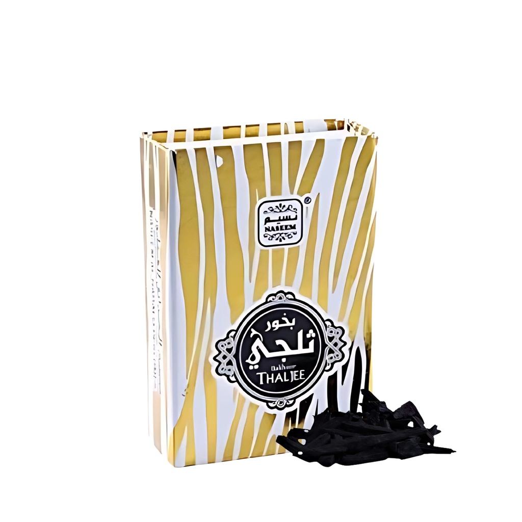 Thaljee White Non Alcoholic Bakhoor Muattar  20 GM - Hard Box Collection By Naseem