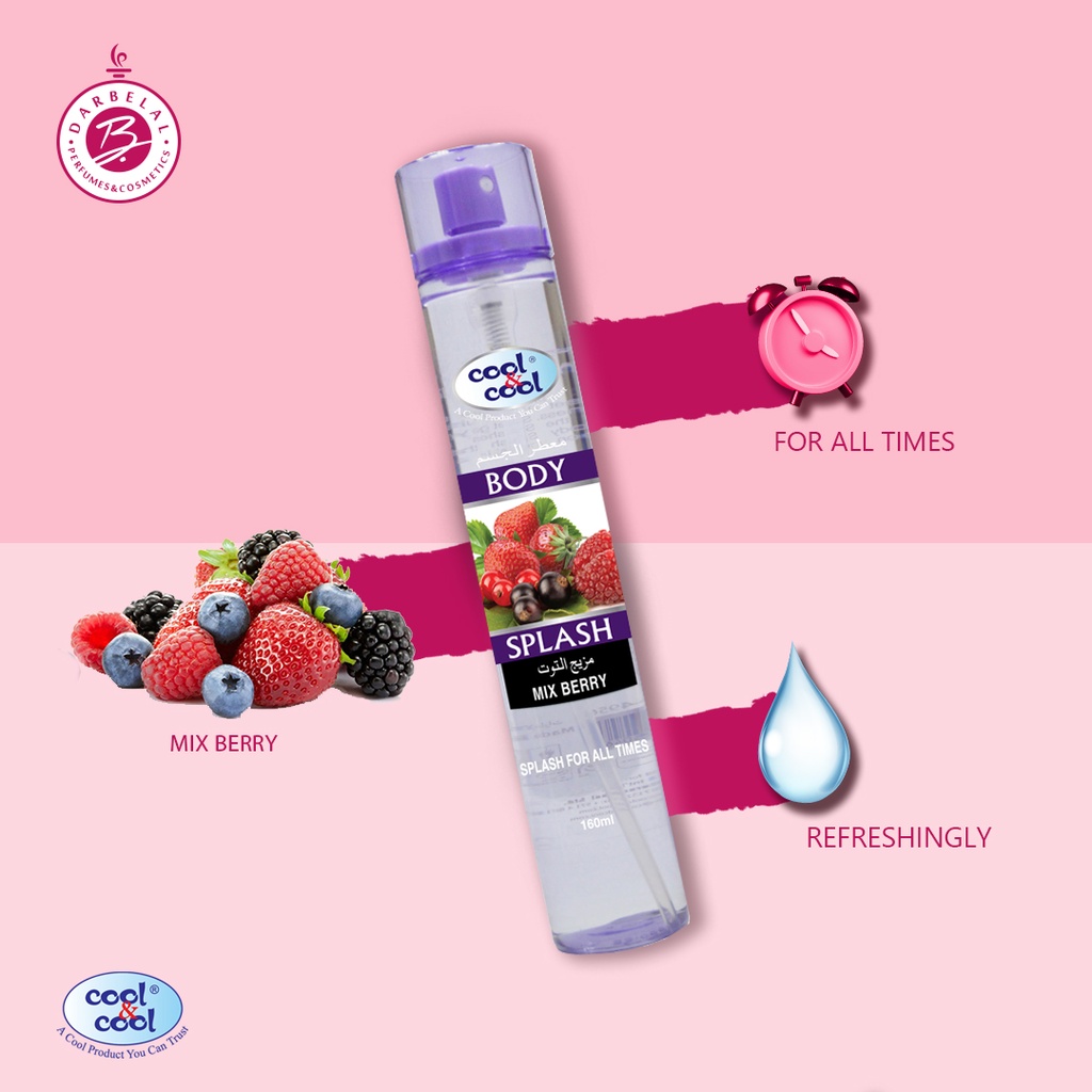 Mix Berry Body Mist  160 ML - Fruits Collection By Cool&Cool