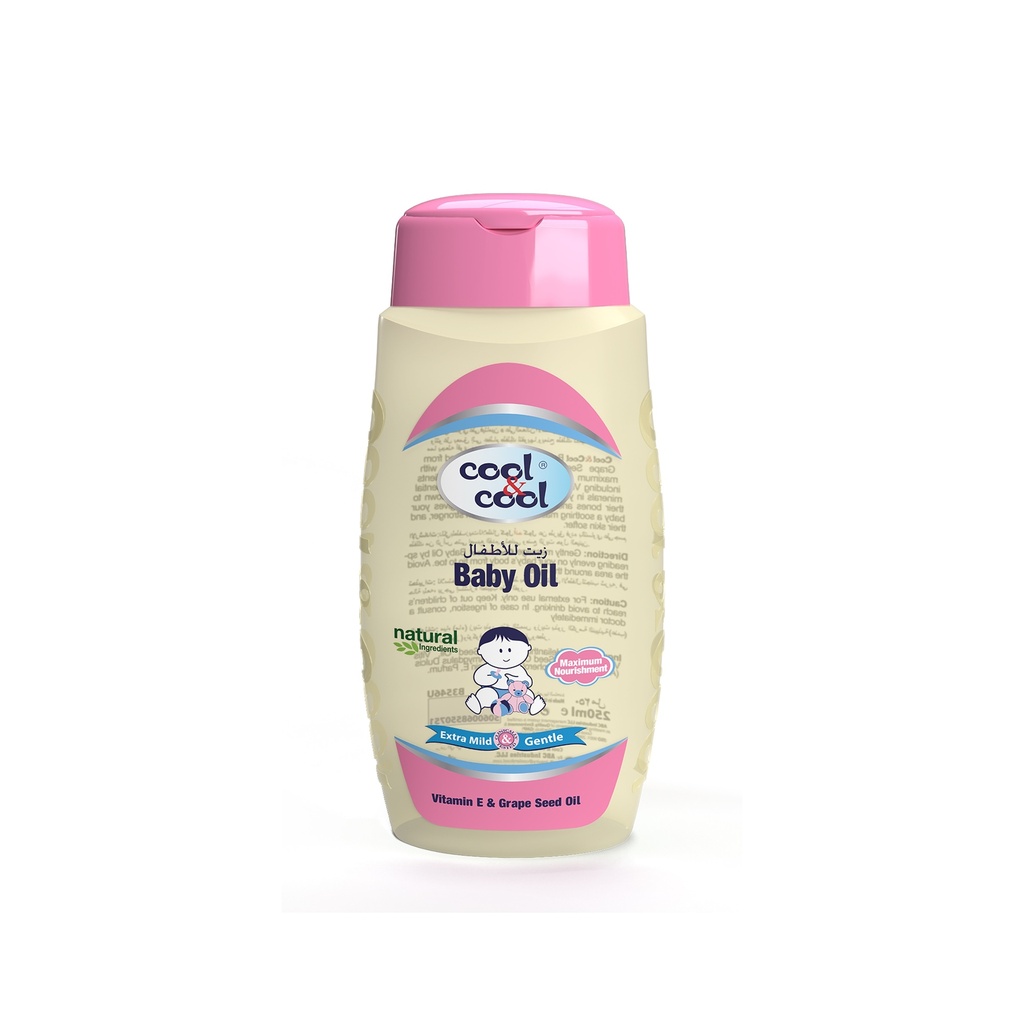 With Vitamine E & Grape Seed Baby Oil  100 ML -  By Cool&Cool