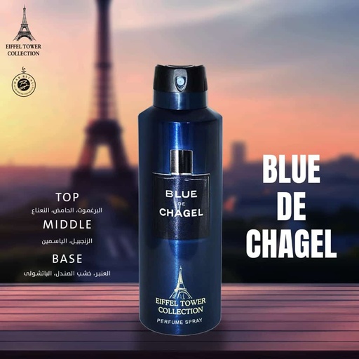 Blue De Chagel Deodorant Perfume Body Spray  200 ML -  By Eiffel Tower