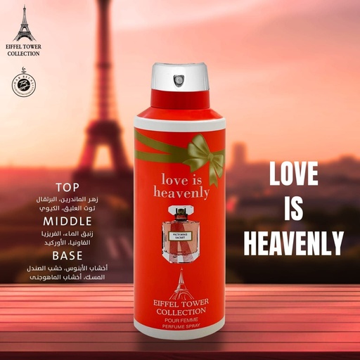 Love Is Heavenly Victorya's Sacret Deodorant Perfume Body Spray  200 ML -  By Eiffel Tower