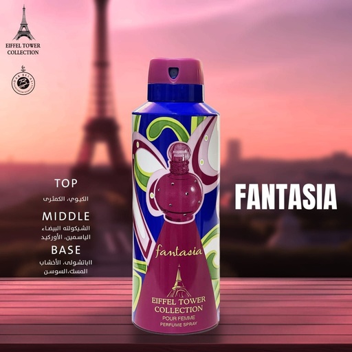 Fantasia Deodorant Perfume Body Spray  200 ML -  By Eiffel Tower