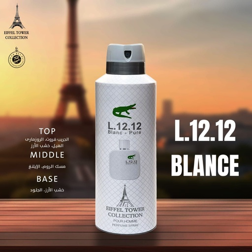 L 12 12 Blanc Deodorant Perfume Body Spray  200 ML -  By Eiffel Tower