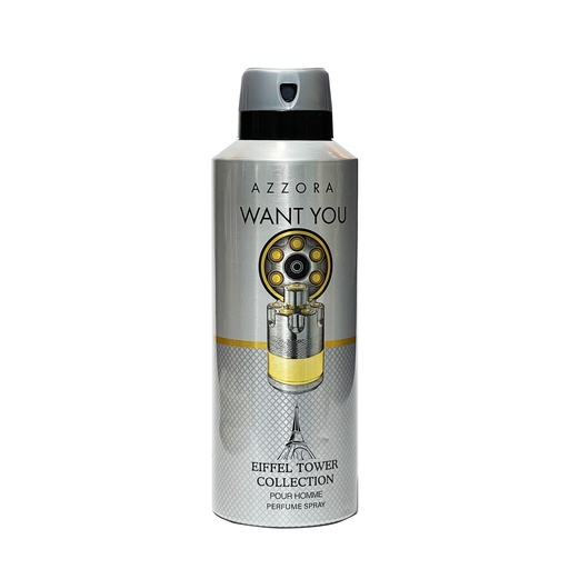 Azzora Want You Deodorant Perfumed Body Spray  200 ML -  By Eiffel Tower