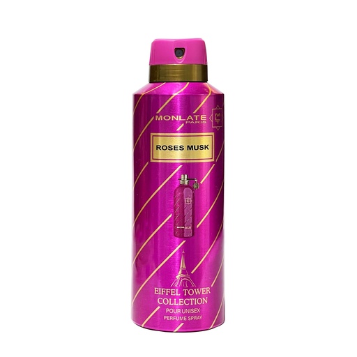 Roses Musk Deodorant Perfumed Body Spray  200 ML -  By Eiffel Tower