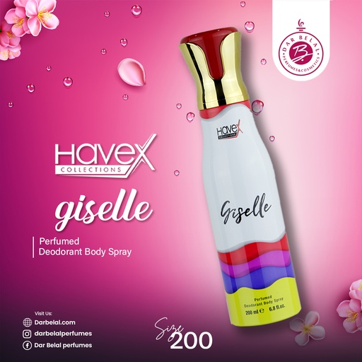 Giselle Deodorant Perfume Body Spray  200 ML - Cola Collection By Havex