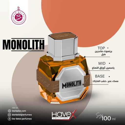 Monolith Perfume  100 ML - Original Collection By Havex