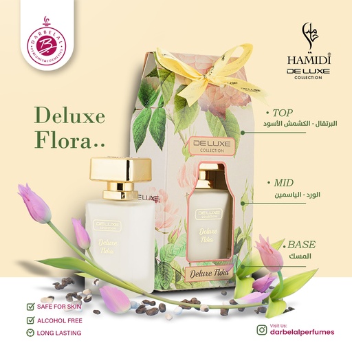 Flora Non Alcoholic Perfume  50 ML - Deluxe Collection By Hamidi