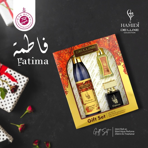 Fatima Non Alcoholic Gift Set  3 PCS - Deluxe Collection By Hamidi