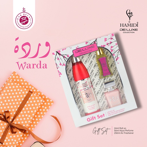 Warda Non Alcoholic Gift Set  3 PCS - Deluxe Collection By Hamidi