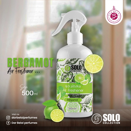 Bergamot Non Alcoholic Home Freshener  500 ML - Solo Collection By Hamidi