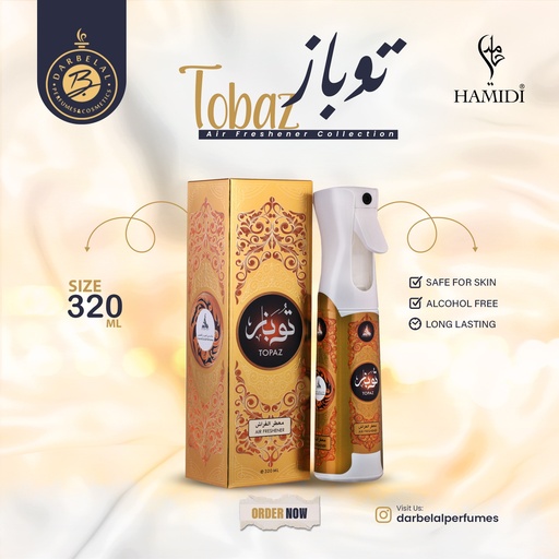 Topaz Non Alcoholic Home Freshener  320 ML - Mechanism Collection By Hamidi