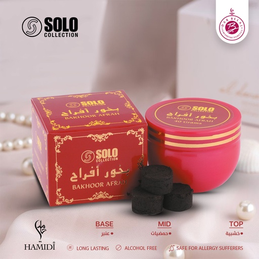 Afrah Non Alcoholic Bakhoor Tablets  40 GM - Solo Collection By Hamidi