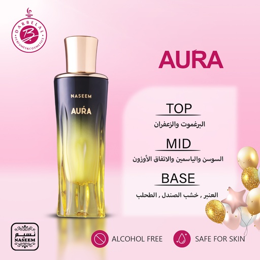 Aura Non Alcoholic Perfume  80 ML - Golden Collection By Naseem