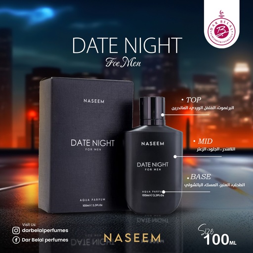 Date Night Black Non Alcoholic Perfume  100 ML - Luxury Collection By Naseem