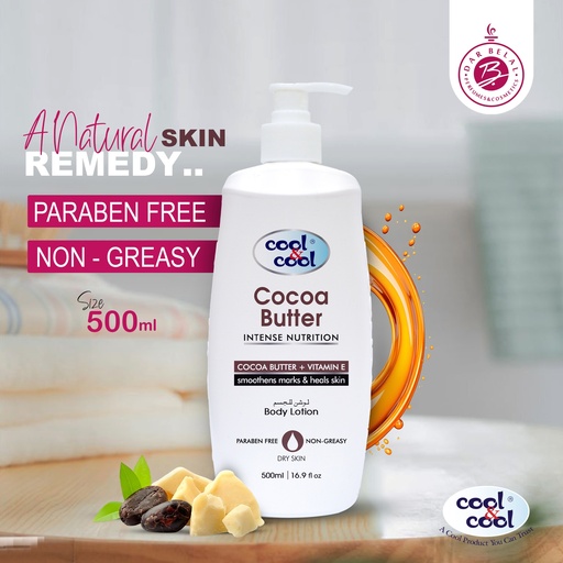 Cocoa Butter Body Lotion  500 ML -  By Cool&Cool