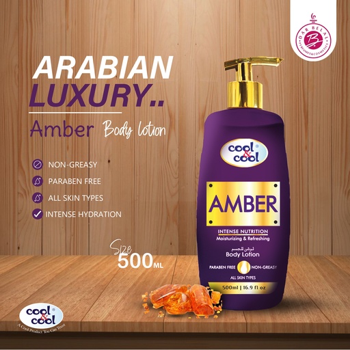 Amber Body Lotion  500 ML - Arabian Collection By Cool&Cool